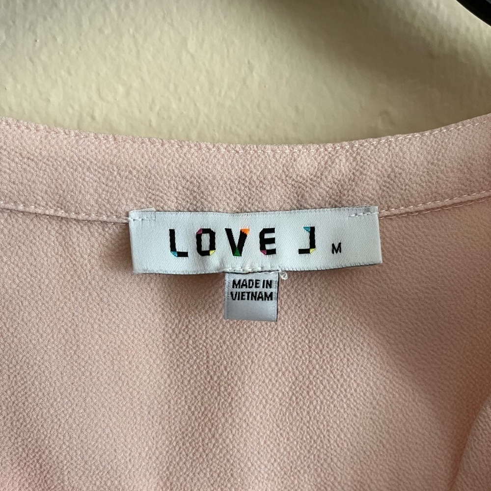 Pink V-Neck Blouse - Picture 4 of 7